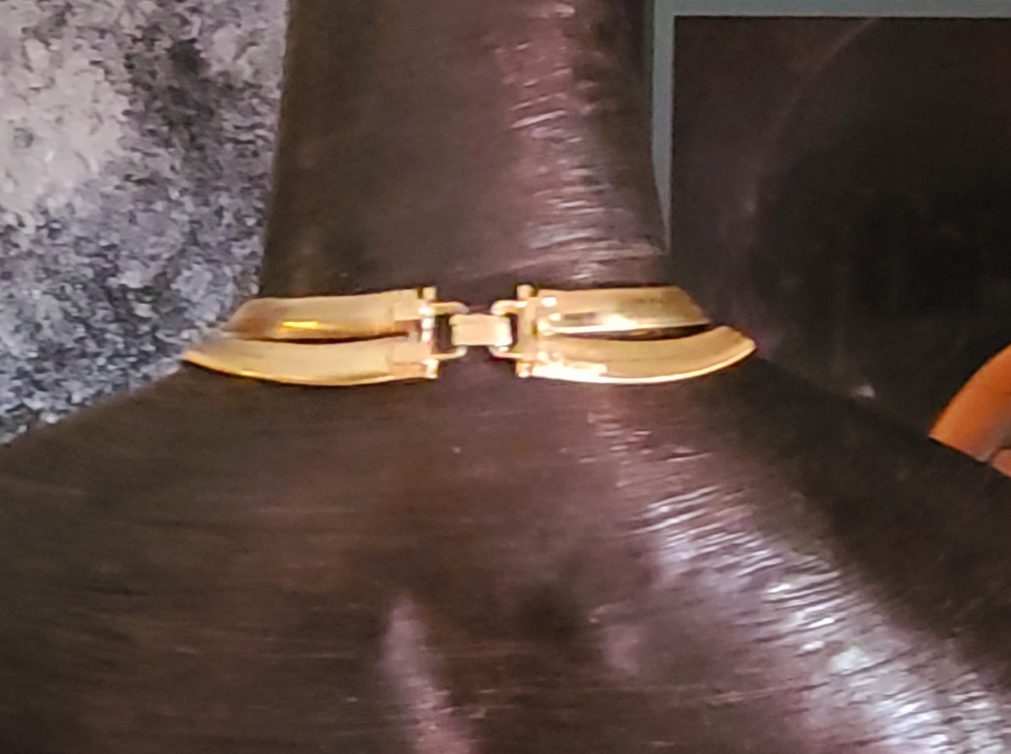 Art Deco Statement Necklace – Double Omega with Crystal Drop