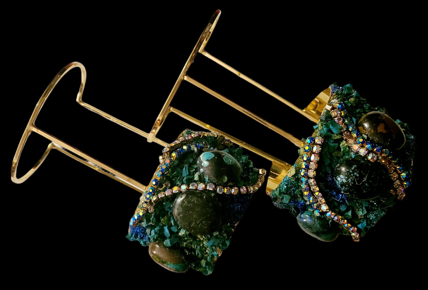 Avant Garde Turquoise Cuffs - OOAK Artisanal Masterpiece