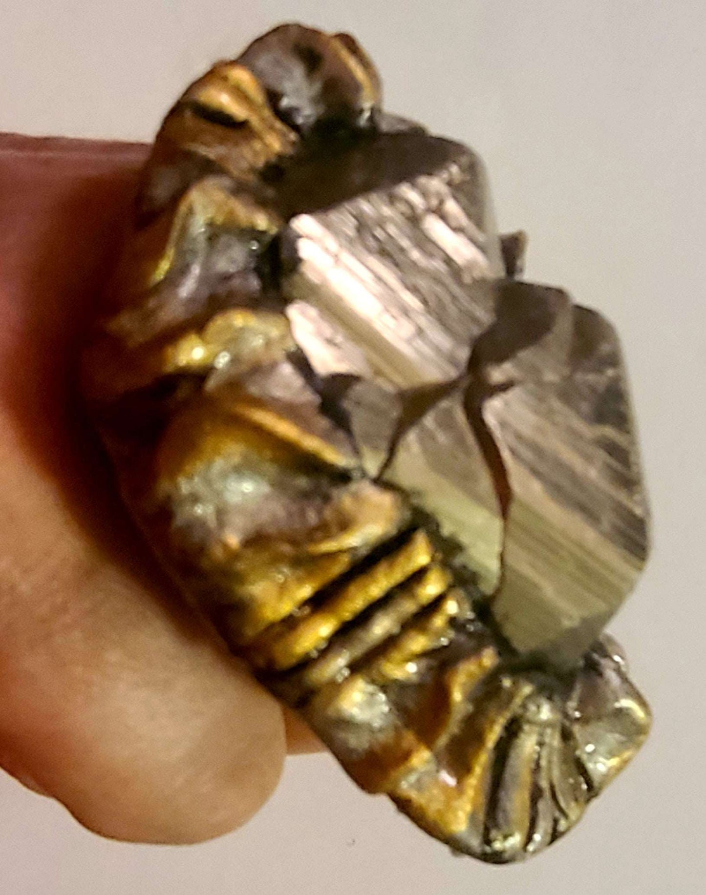 Adjustable Unisex Rough Pyrite Statement Ring, Fools Gold Finger Candy, Raw Gemmy Hand Accessory, Hip Hop Inspired, Trendy Gemstone