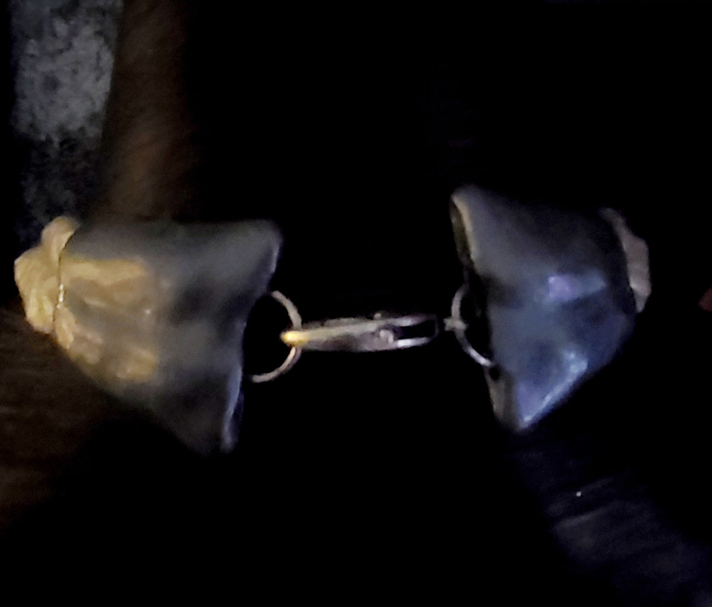 Chevron Amethyst Sculpted Point Silk Rope Amulet, Sculpted Gemstone