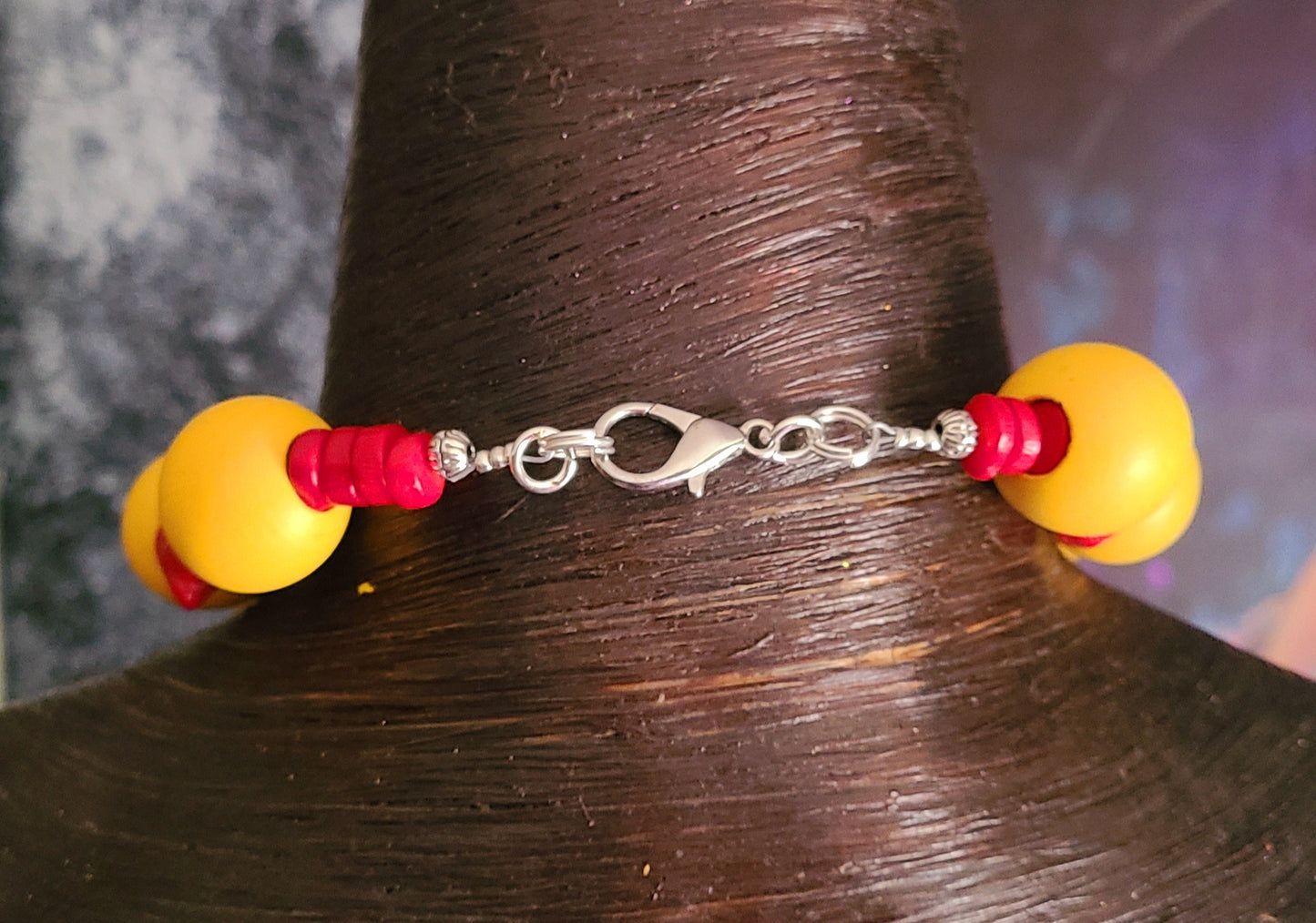 Golden Red Sun Chest Piece With Beaded Dangles Folklore Inspired