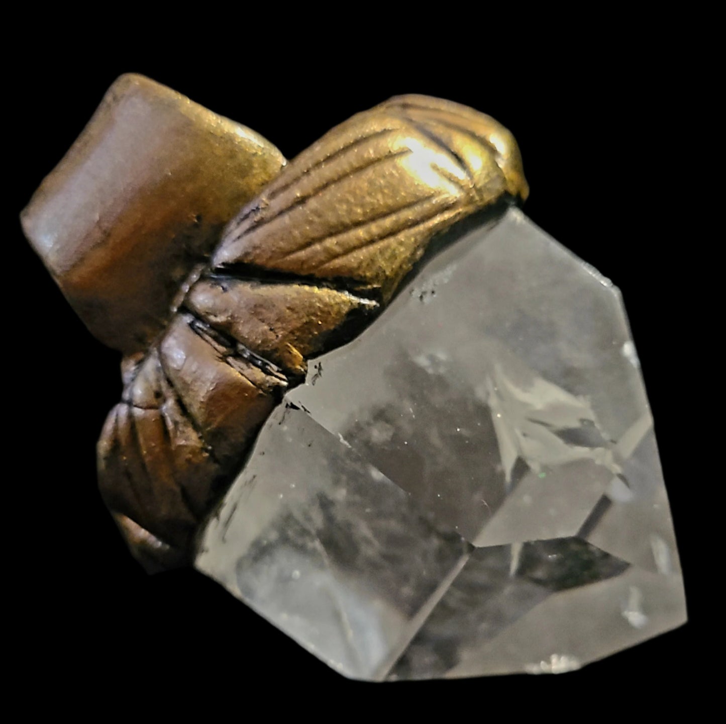 Huge Quartz Point Hand Sculpted Unisex Ring