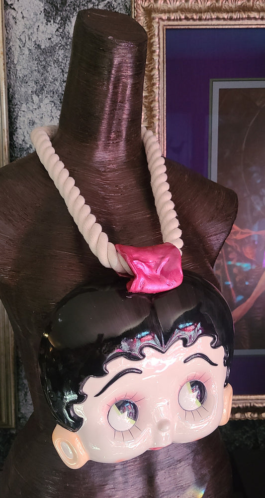 Betty Boop Ceramic Mask Chest Piece with Rope - Femme Fatale