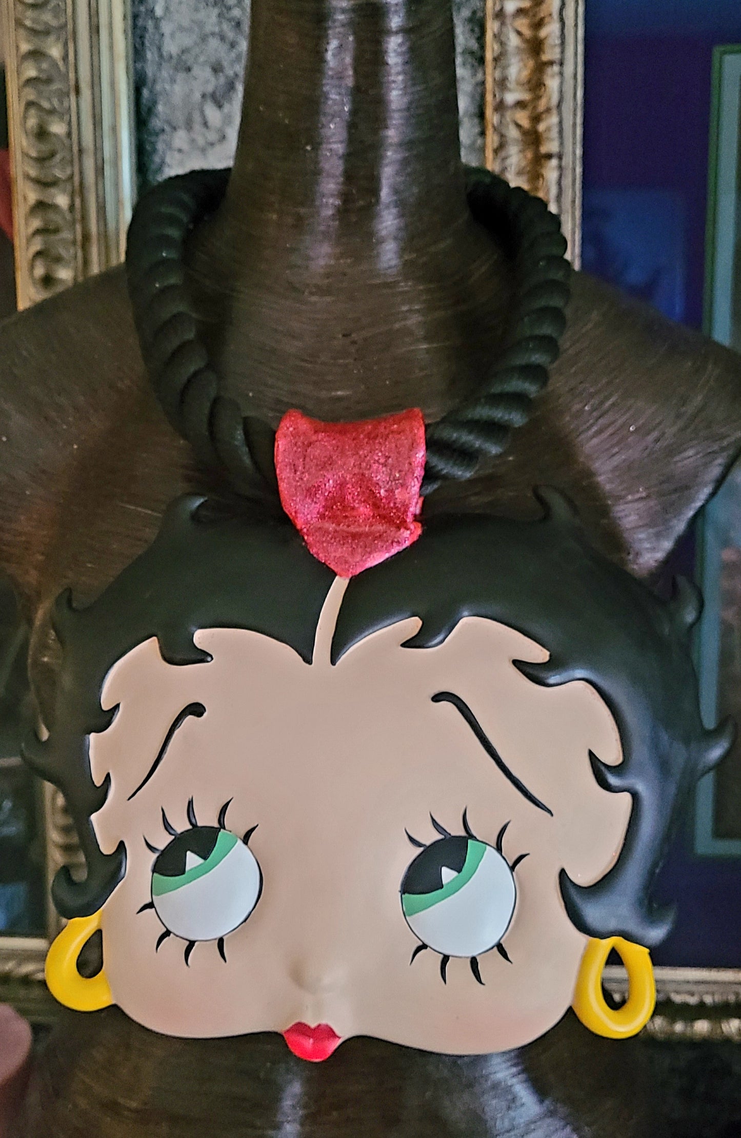 Chest Piece Betty Boop Face Plaque, Breastplate Vamp Femme Fatale,
