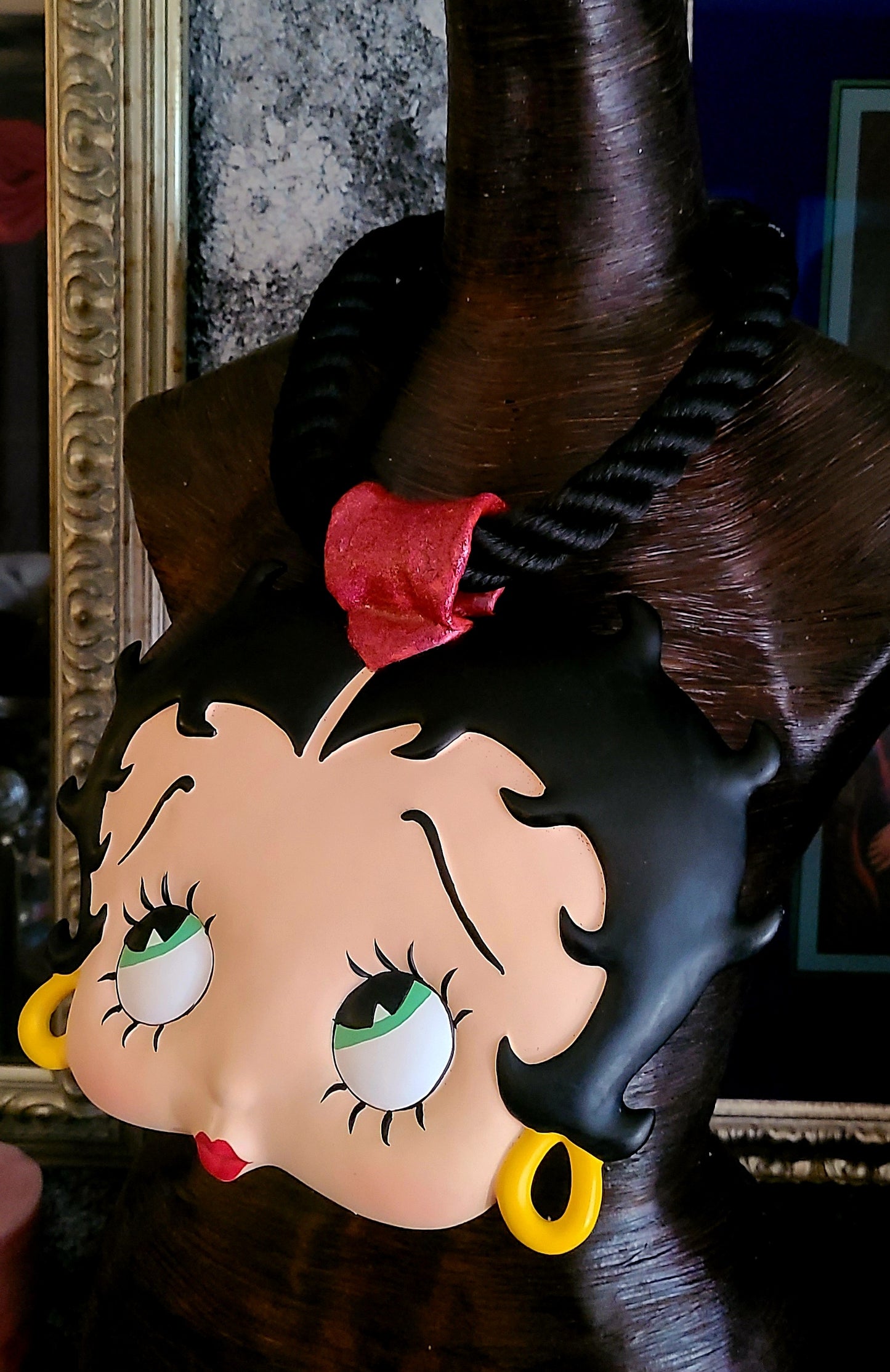 Chest Piece Betty Boop Face Plaque, Breastplate Vamp Femme Fatale,