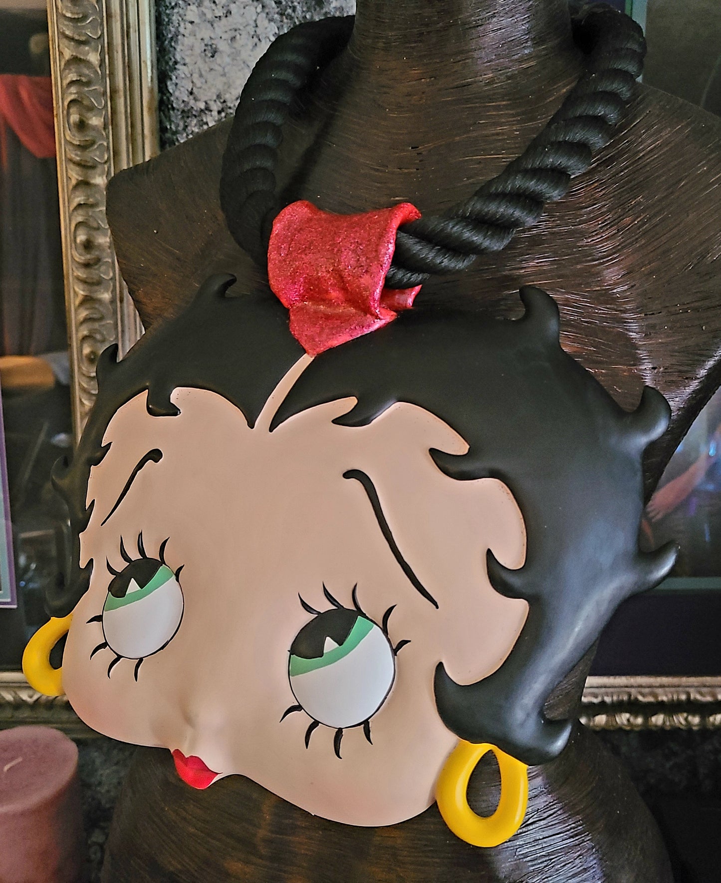 Chest Piece Betty Boop Face Plaque, Breastplate Vamp Femme Fatale,