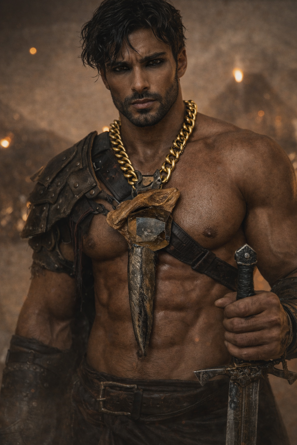 Driftwood Phantom Smoky Quartz Amulet - Mens Artisan Luxury