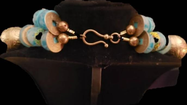 Bold Chunky & Heavy Wearable Art Beaded Statement Luxury Necklace Af