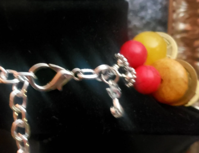 Tibetan Resin & Kuchi Coin Exotic Tribal Luxury Necklace, Women of Col