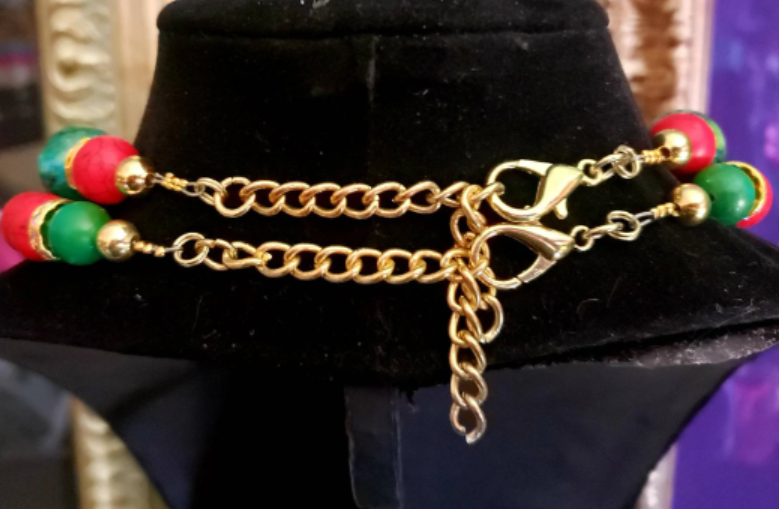 Tibetan Repousse Exotic Tribal Necklace Set - High End Couture