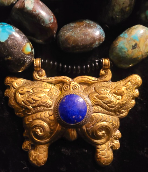 Luxury Gemstone Statement Luxury Necklace Turquoise Hubei Bold Chunky