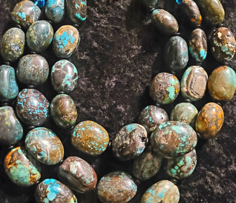 Luxury Gemstone Statement Luxury Necklace Turquoise Hubei Bold Chunky