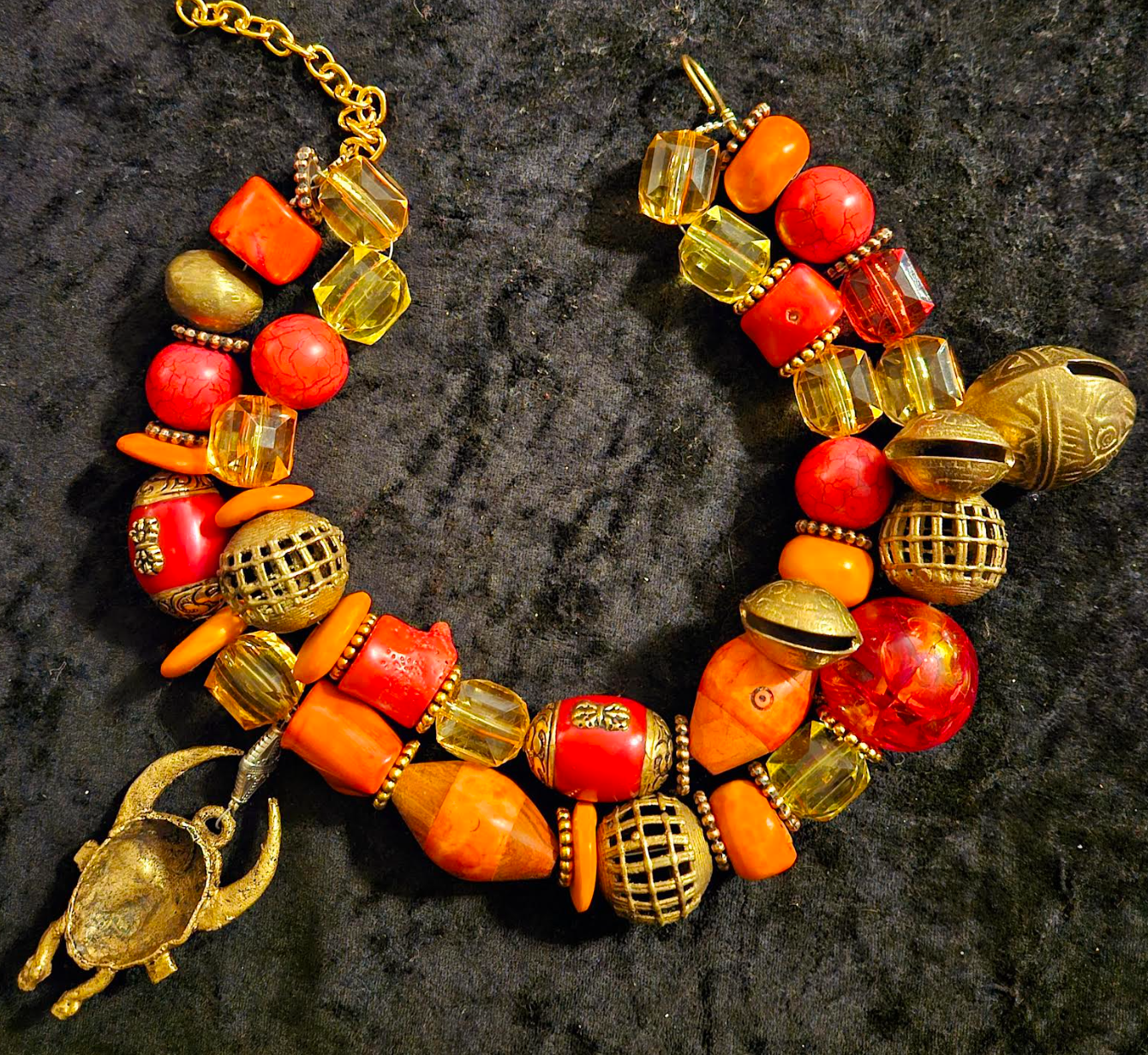 African Ashanti Luxury Tribal Beaded Multi Strand Necklace - Rich Posh