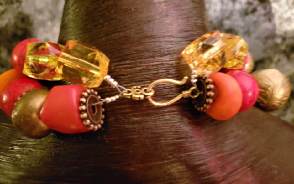 African Ashanti Luxury Tribal Beaded Multi Strand Necklace - Rich Posh