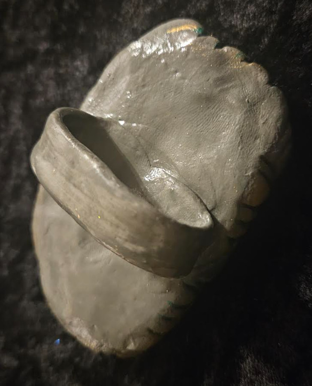 Rough Azurite Malachite Sculpted Statement Ring, Blue Green Gray Ro