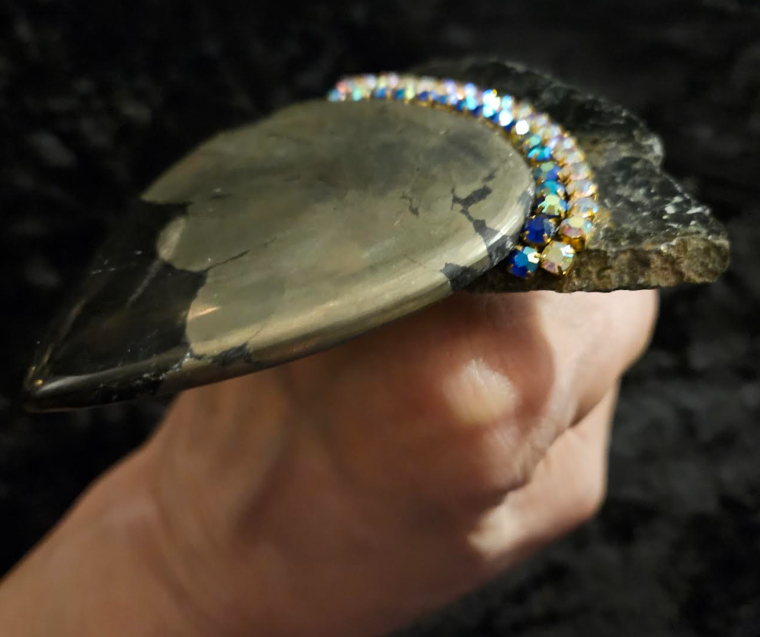 Rare Apache Gold Adjustable Statement Ring Unisex, Black Metallic G