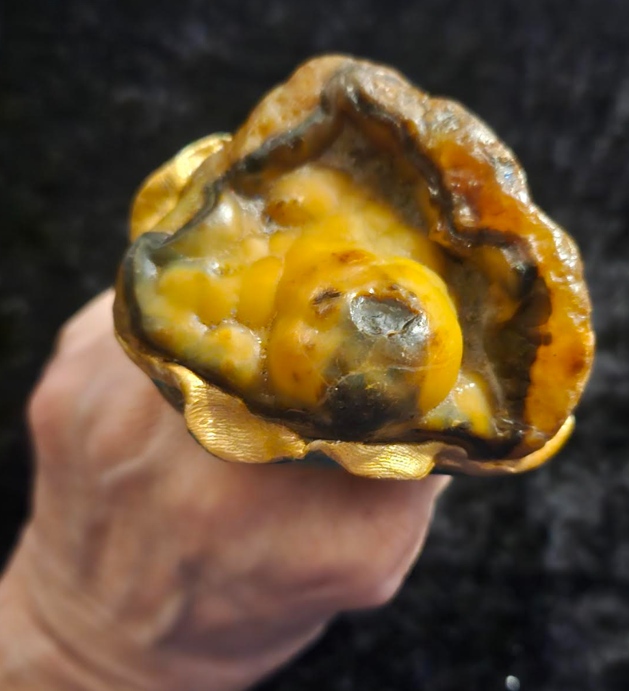 Rough River Botryoidal Agate Sculpted Adjustable Statement Ring Uni