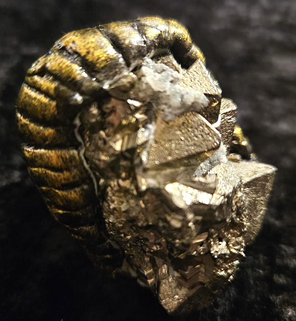 Rough Pyrite & Quartz Sculpted Statement Ring Size 8 9, Fools Gold