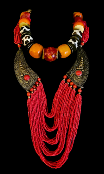 Exotic Ethnic Unisex Luxury Necklace Set - African Inspired Tribal