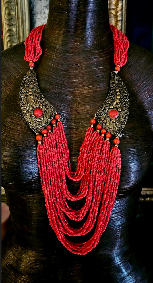 Exotic Ethnic Unisex Luxury Necklace Set African Inspired Beaded Cho