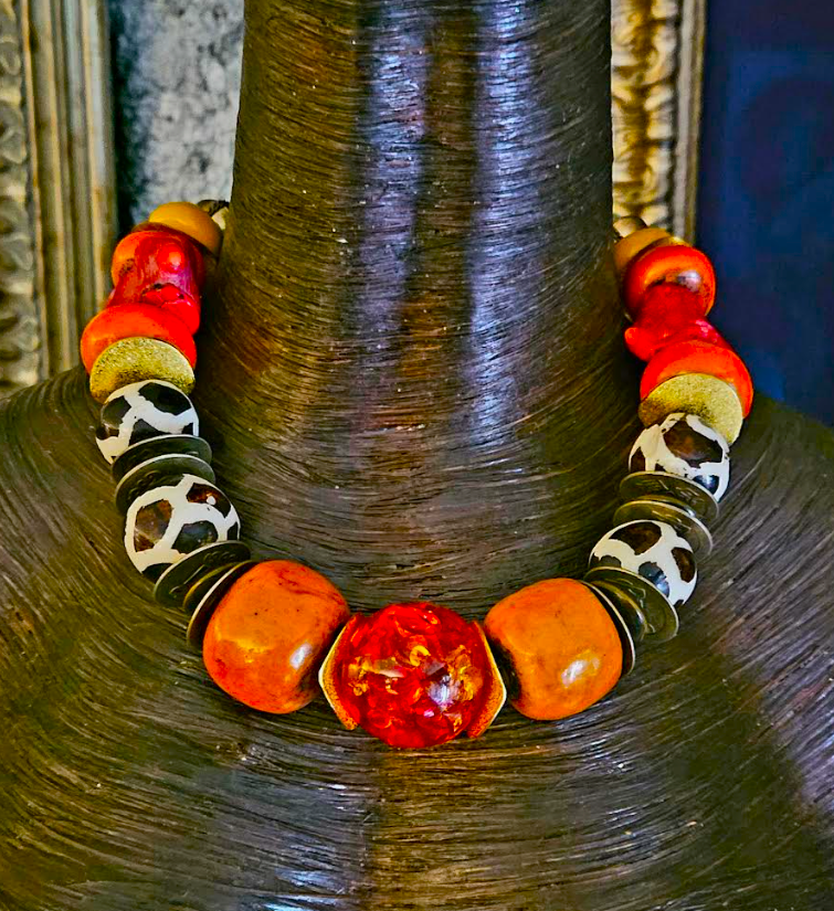 Exotic Ethnic Unisex Luxury Necklace Set African Inspired Beaded Cho
