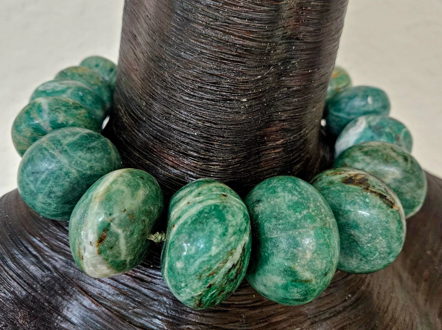 Guatemalita Jade Oversized Rondelle Statement Choker, Bold Chunky H