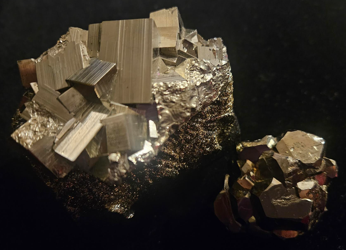 Rough Pyrite Unisex Statement Cuff & Adjustable Ring - Fools Gold