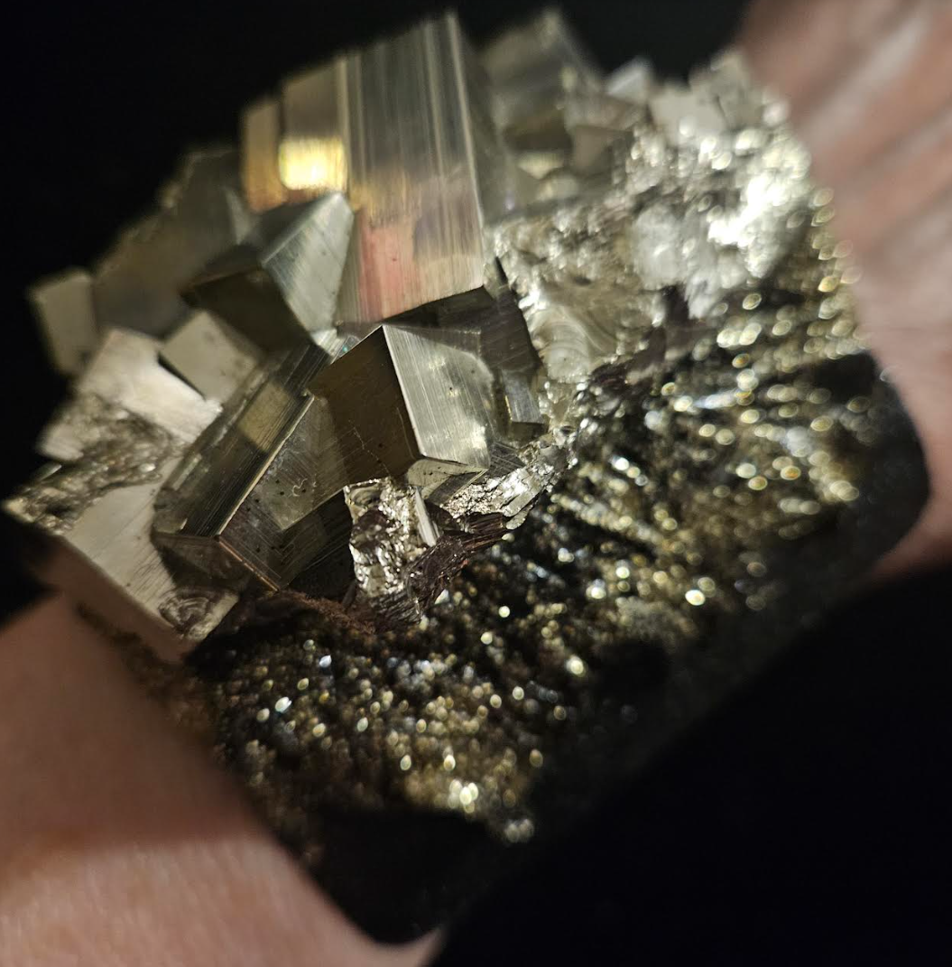 Rough Pyrite Unisex Statement Cuff & Adjustable Ring - Fools Gold