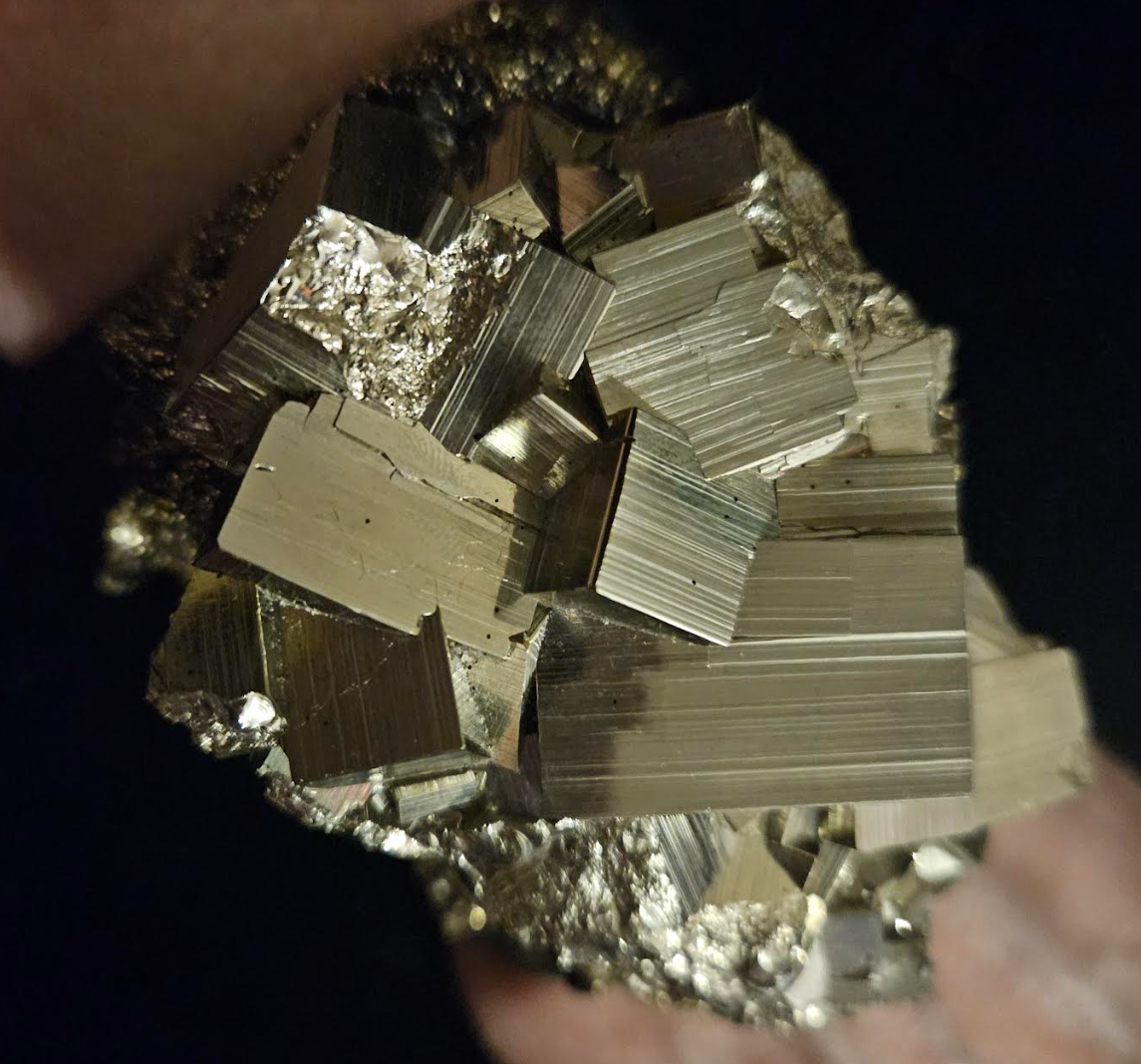 Rough Pyrite Unisex Statement Cuff & Adjustable Ring - Fools Gold