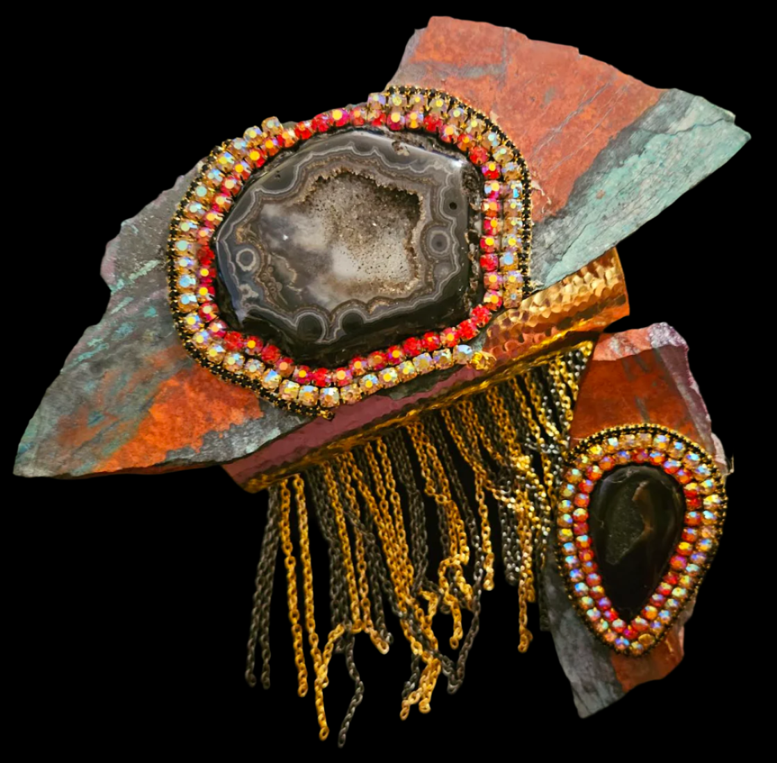 Sonora Slab & Druzy Agate Statement Cuff and Ring Set
