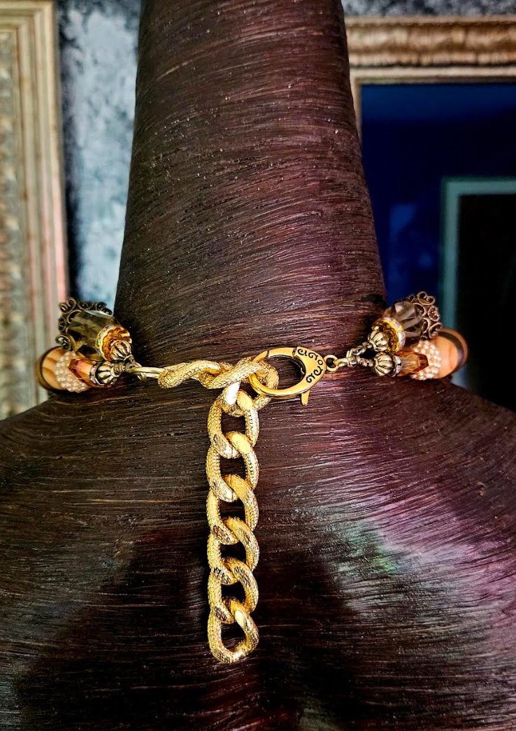 Yellow Moroccan Resin & Shell Statement Necklace – One of a Kind