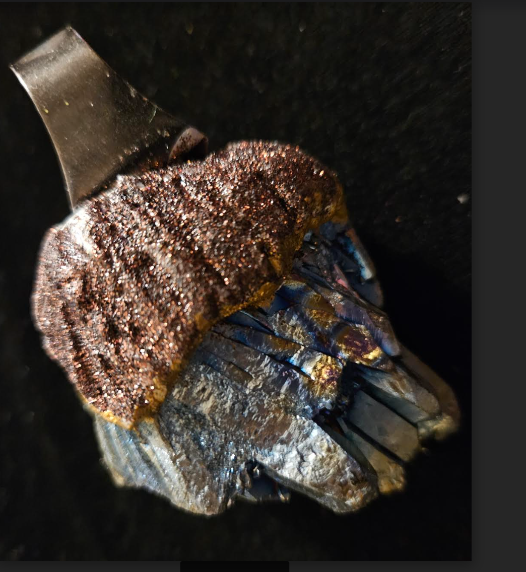 Jewel Tone Rough Record Keeper Quartz Adjustable Ring - Unisex