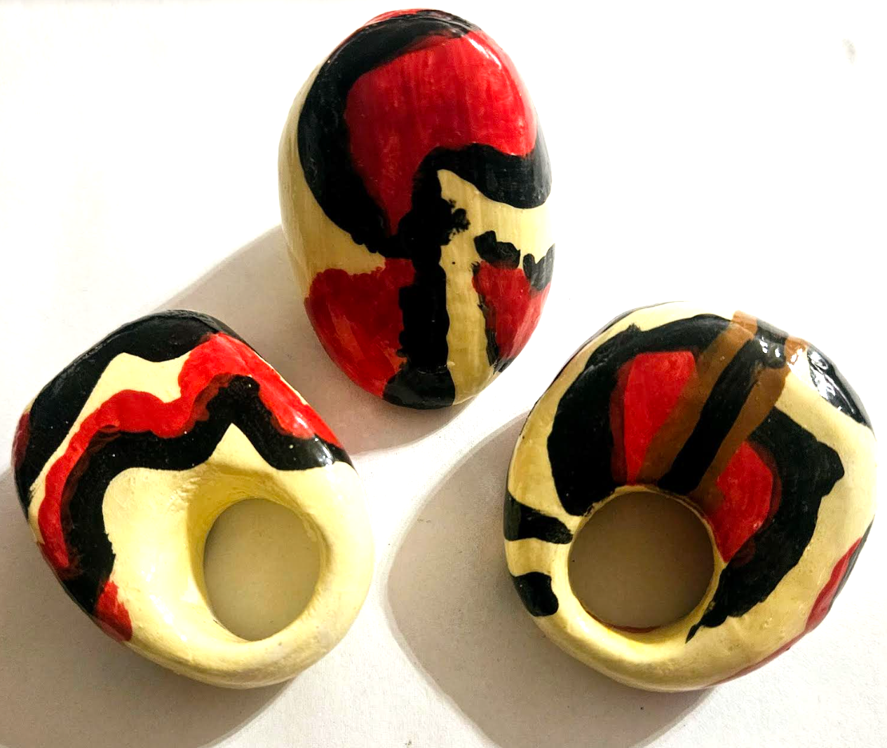 Sculpted Dome Abstract Statement Ring for Women Size 7.5, Funky Art