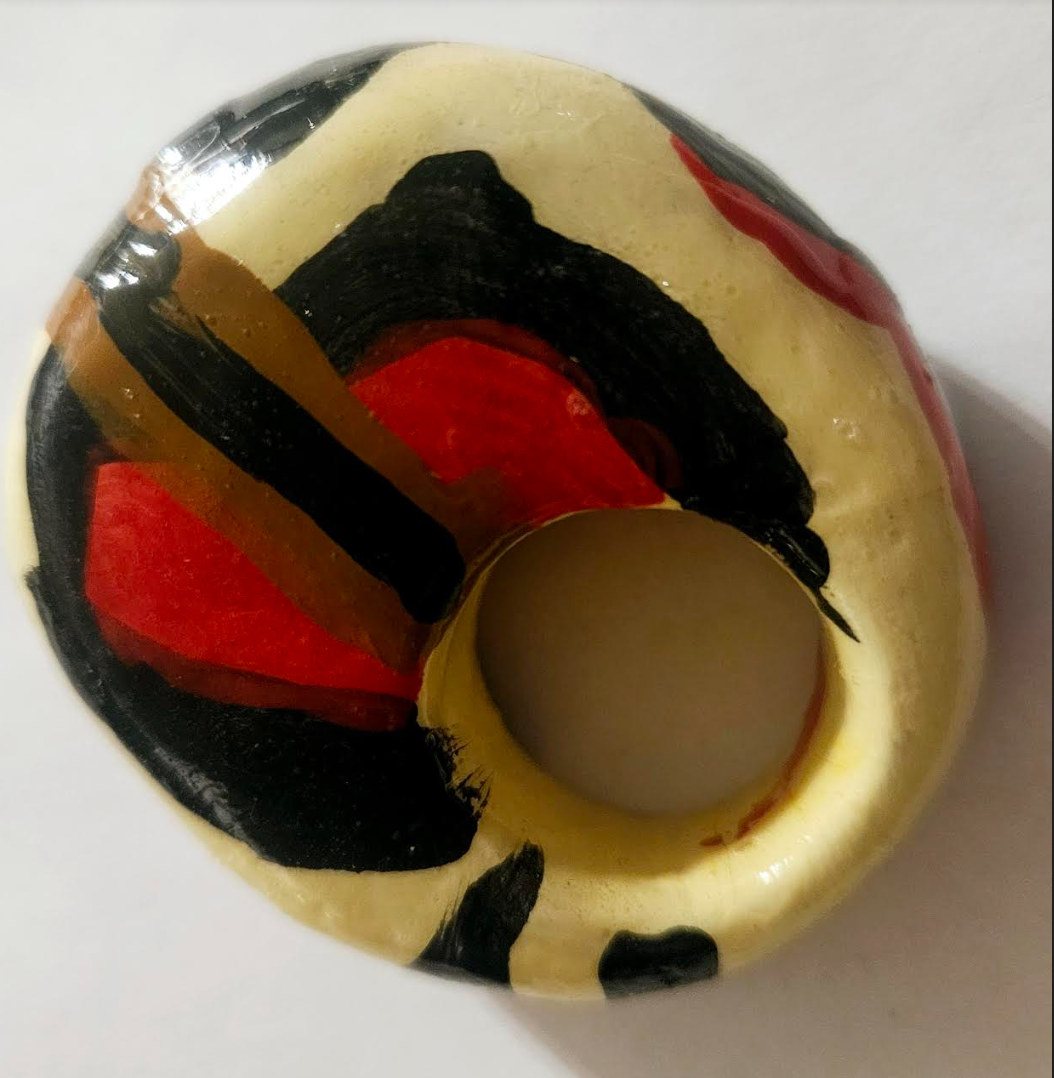 Sculpted Dome Abstract Statement Ring for Women Size 7.5, Funky Art