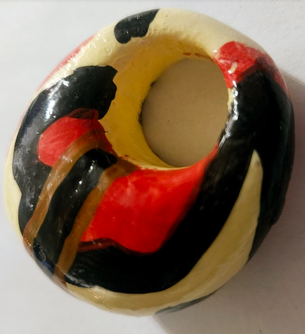 Sculpted Dome Abstract Statement Ring for Women Size 7.5, Funky Art