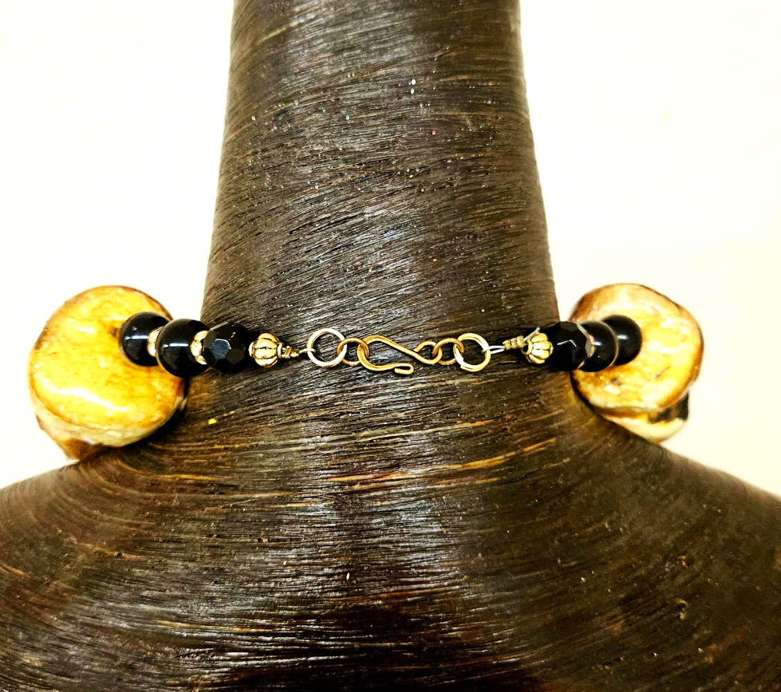Wild & Exotic Oversized Sculpted Beaded Statement Luxury Necklace, Iri