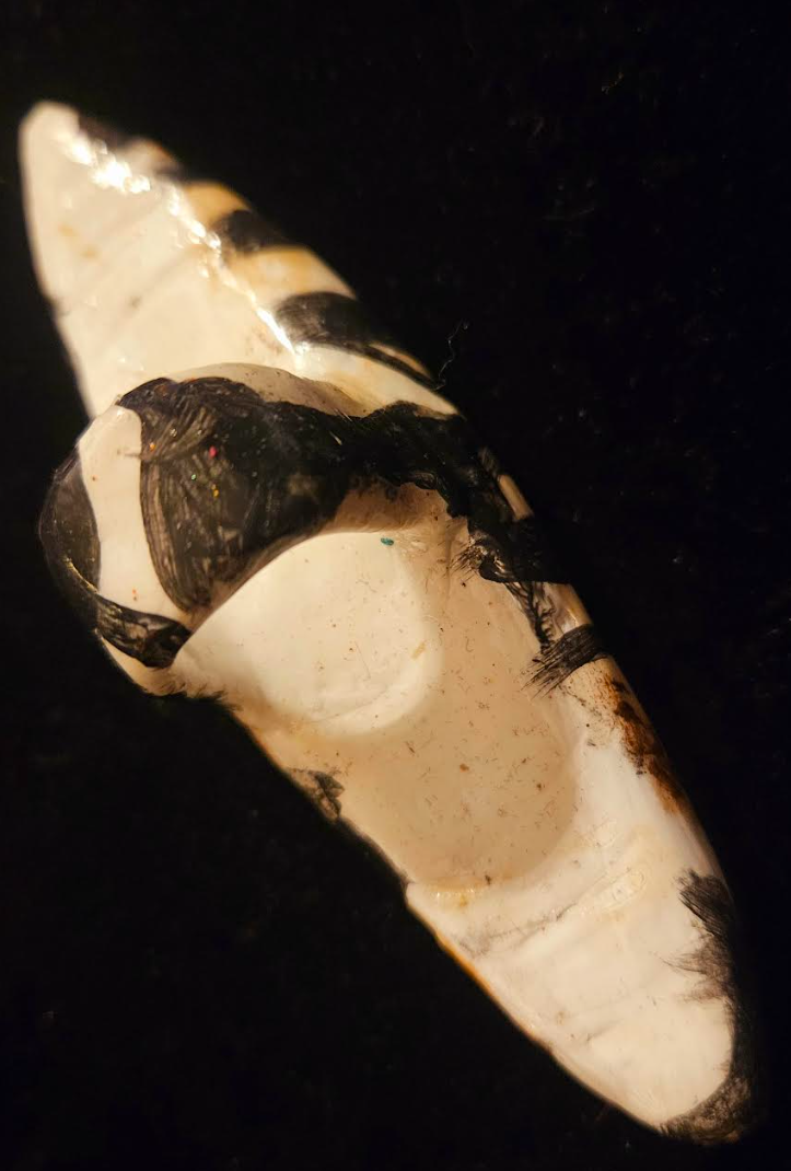 Massive Abstract Zebra Sculpted Hand Ring, Oversized Animal Print S