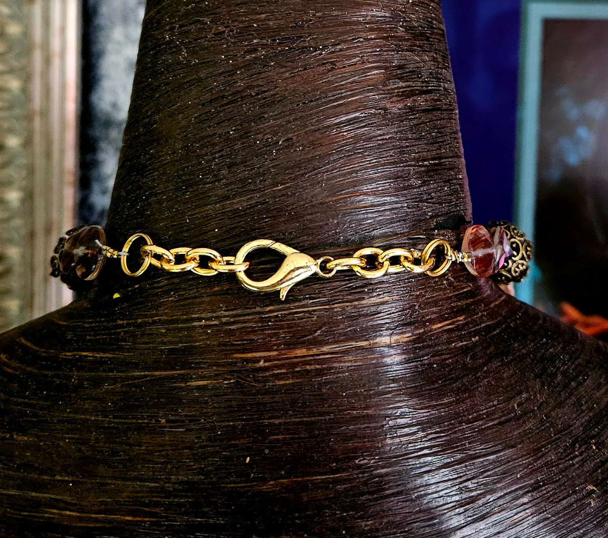 Topaz Rhinestone Ammonite Gemstone Pendant With Rough Agate Luxury Nec