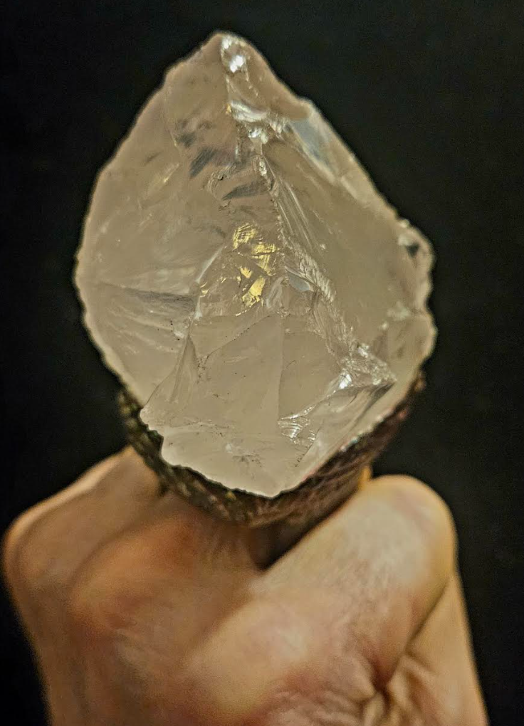 Rough Rose Quartz Sculpted Statement Ring - Badass Jewelry