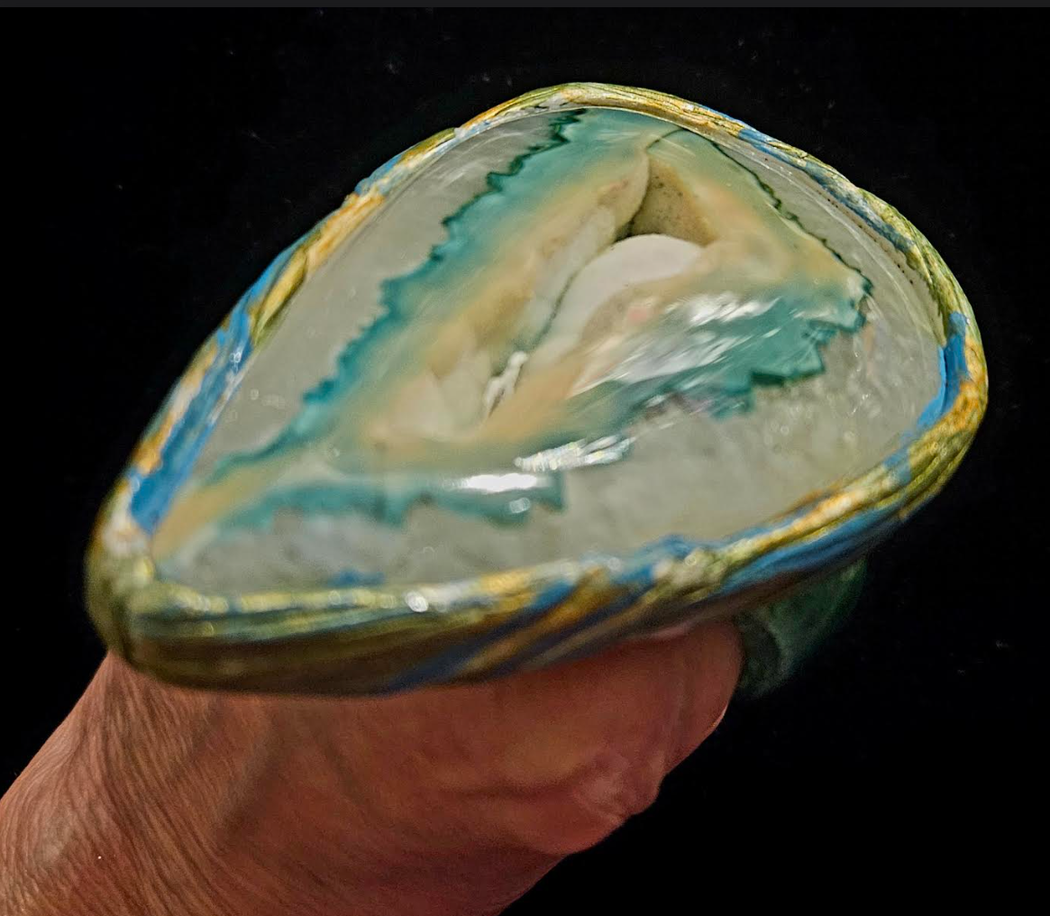 Huge Druzy Teardrop Agate Two or Three Finger Statement Ring, Sculp