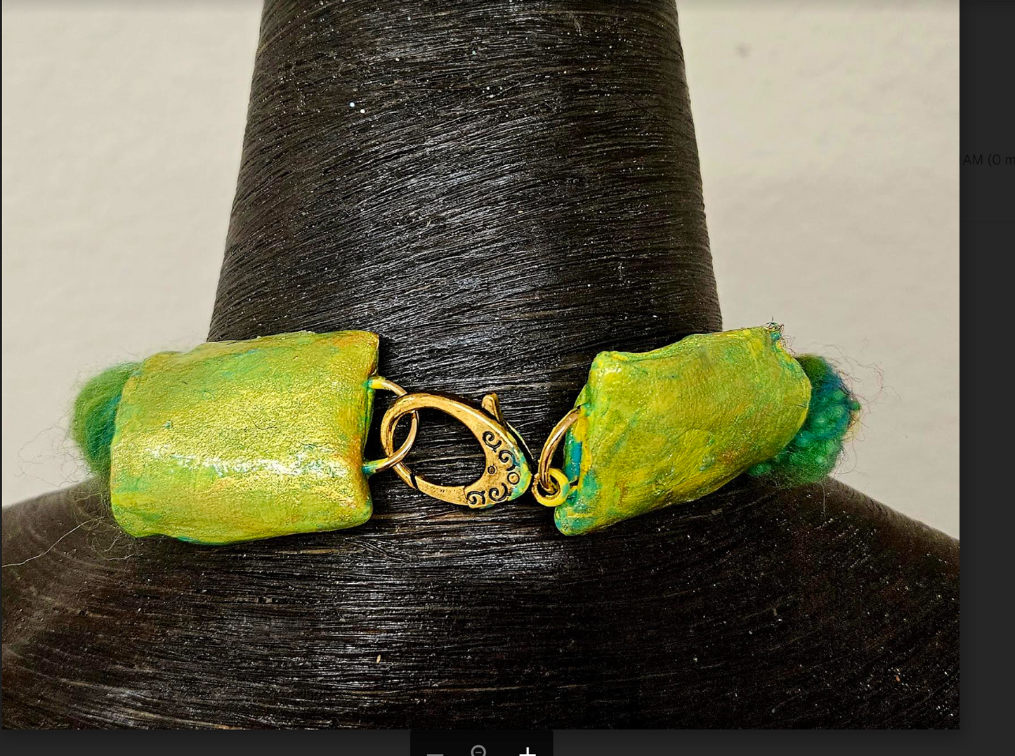 Green Yellow & Blue Rough Aura Quartz Sculpted Gemstone Pendant With A