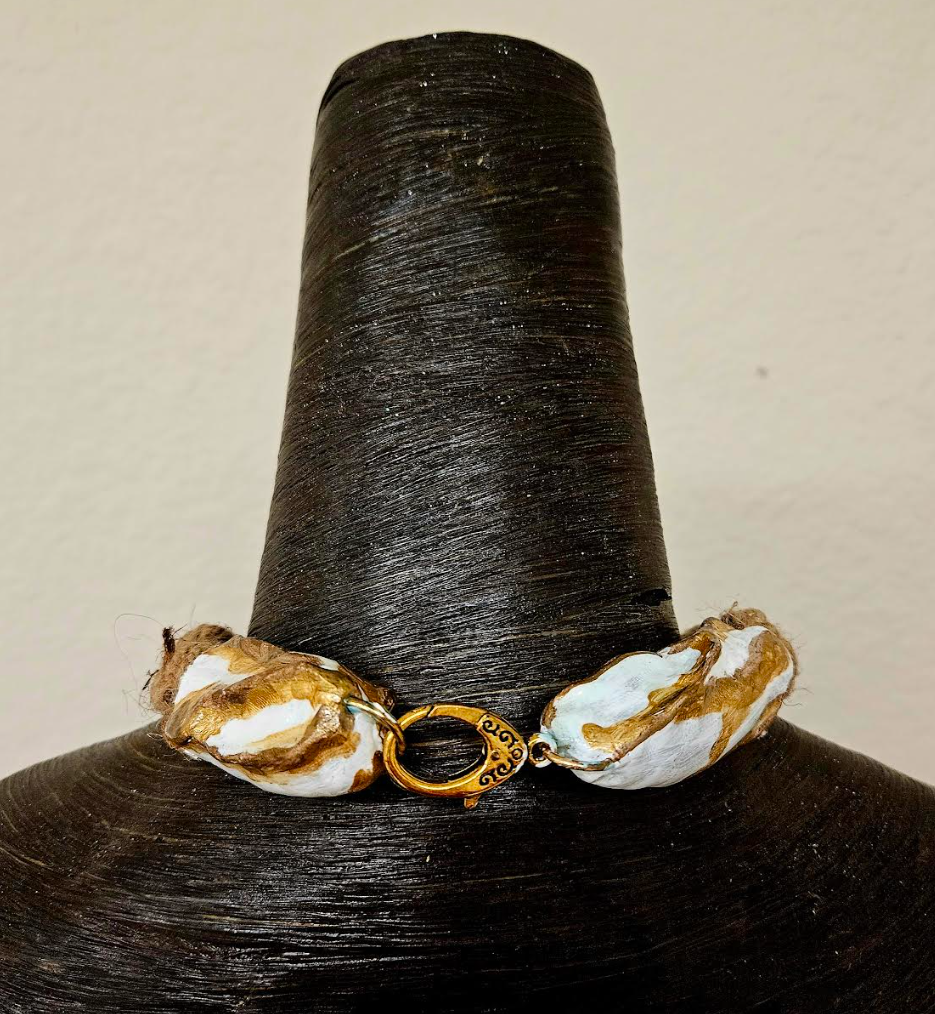 Red Aura Quartz Sculpted Unisex Gemstone Pendant With Braided Hemp Rop