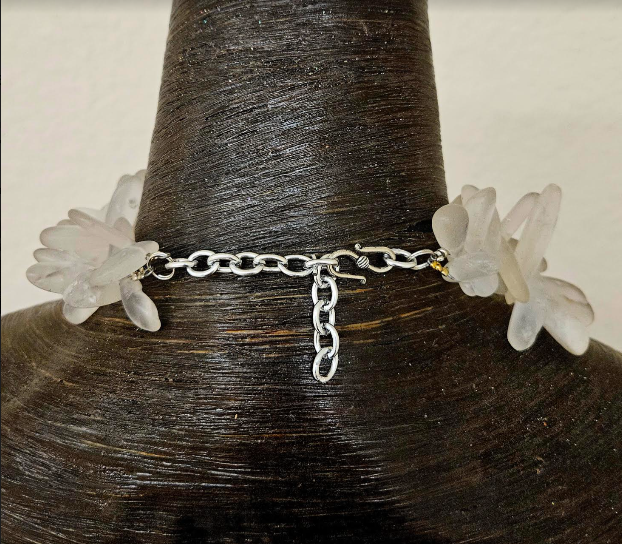 Purple Agate Snake Bling Statement Pendant - Frosted Quartz