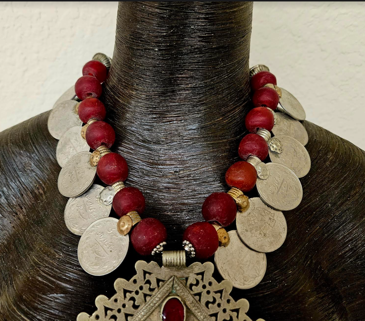 Rare Exotic Tribal Breastplate Statement Pendant - Showstopper Piece