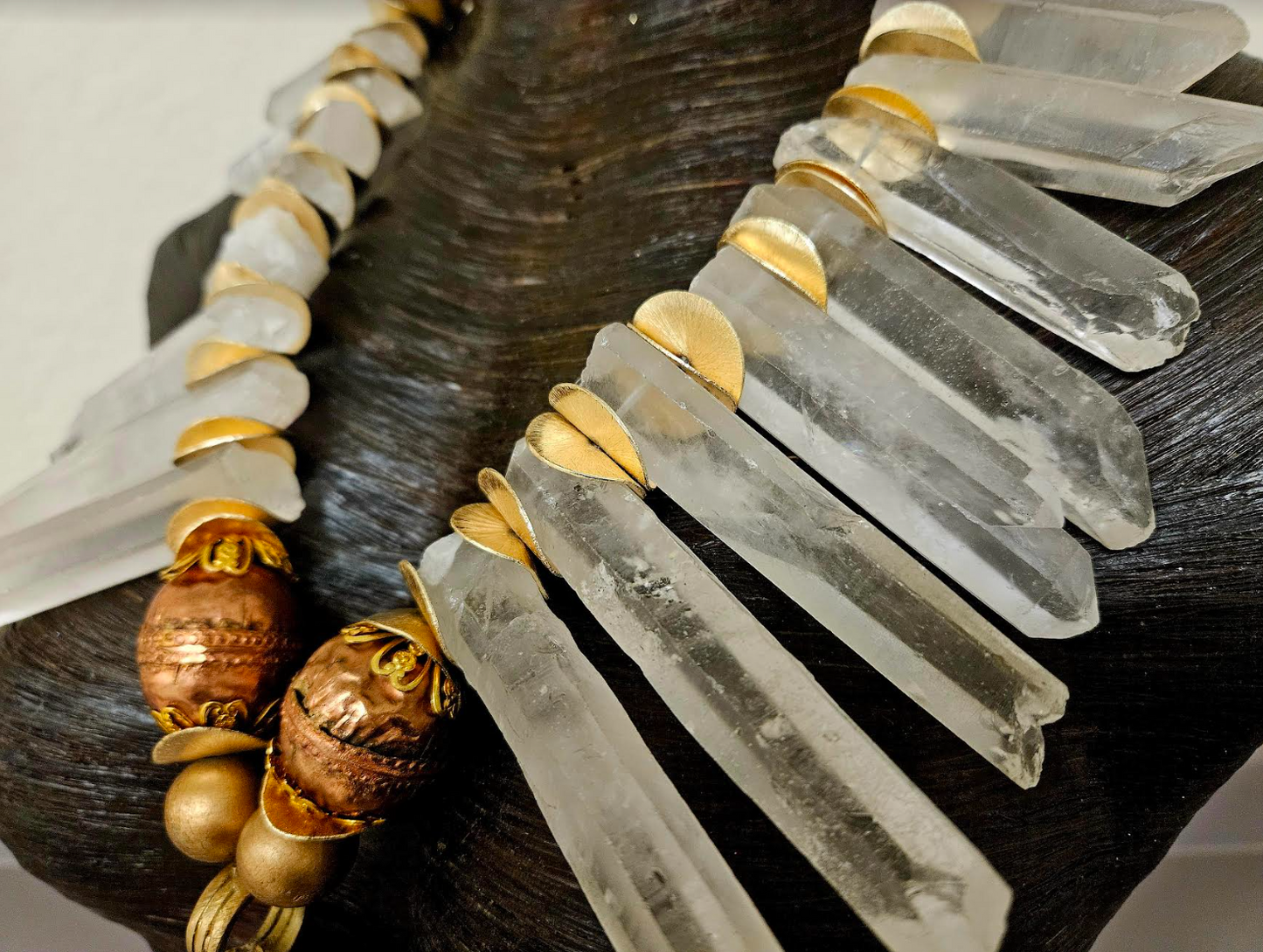 African Mask & Branch Crystal Tribal Chest Piece - Male Conoisseurs
