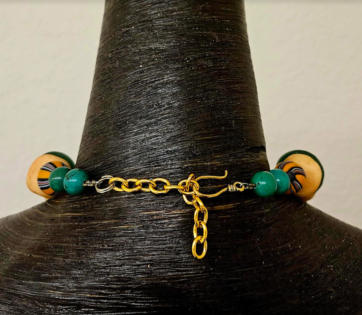 Oversized Rustic Orange Coral Unisex Luxury Necklace Bold Chunky Hea