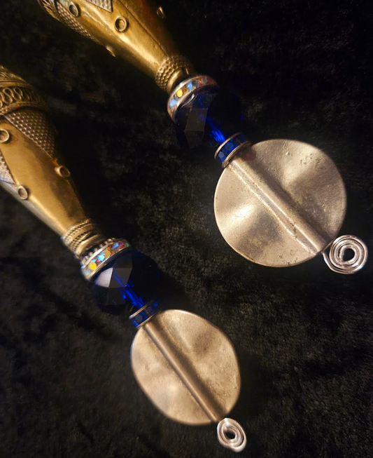 Exotic Wild Extra Long Tribal Beaded Pierced Statement Earrings Ethn