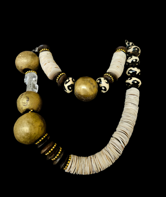 Sophisticated Artisan Tribal Understated Necklace Set - Summer Couture