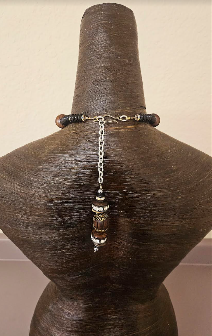 Ammonite & Orthoceras Fossil Pendant Necklace - Mens