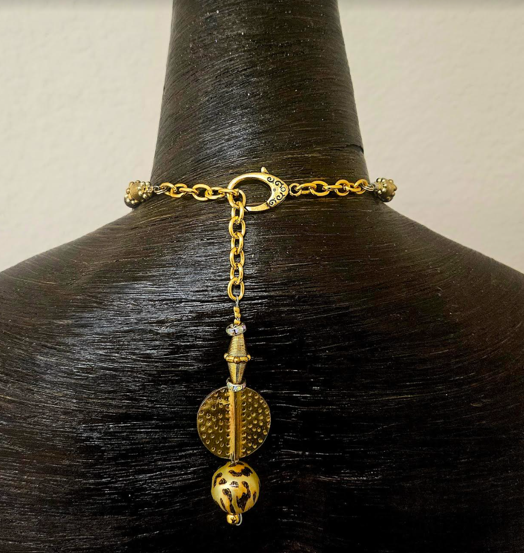 Art Nouveau Medussa Artisan Statement Gemstone Pendant Mucha Like Wa